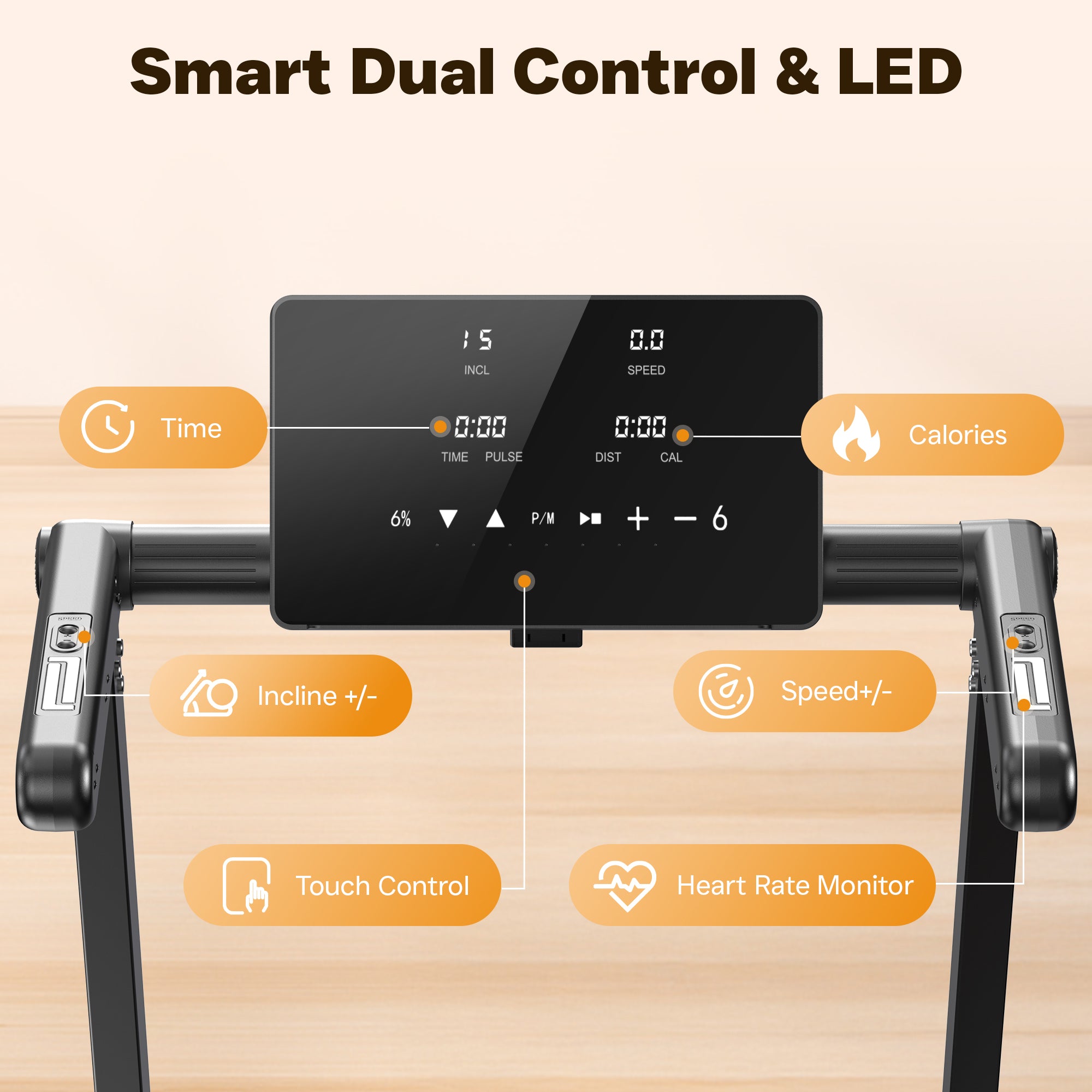 Taskbay 3.0 HP Portable Foldable Treadmill with LED Display