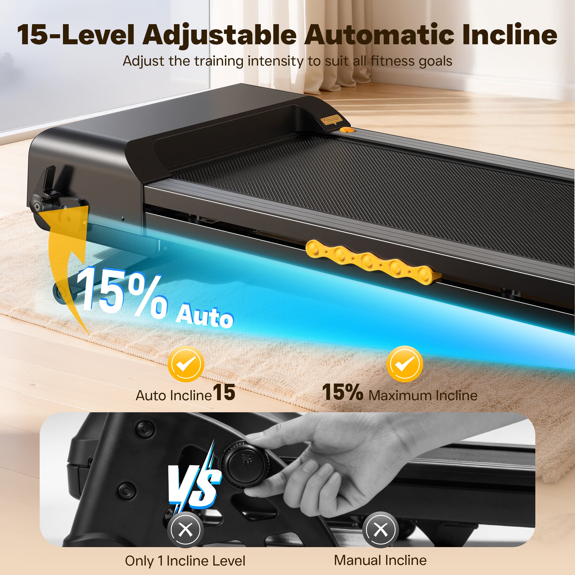 Taskbay 3.0 HP Portable Foldable Treadmill with LED Display