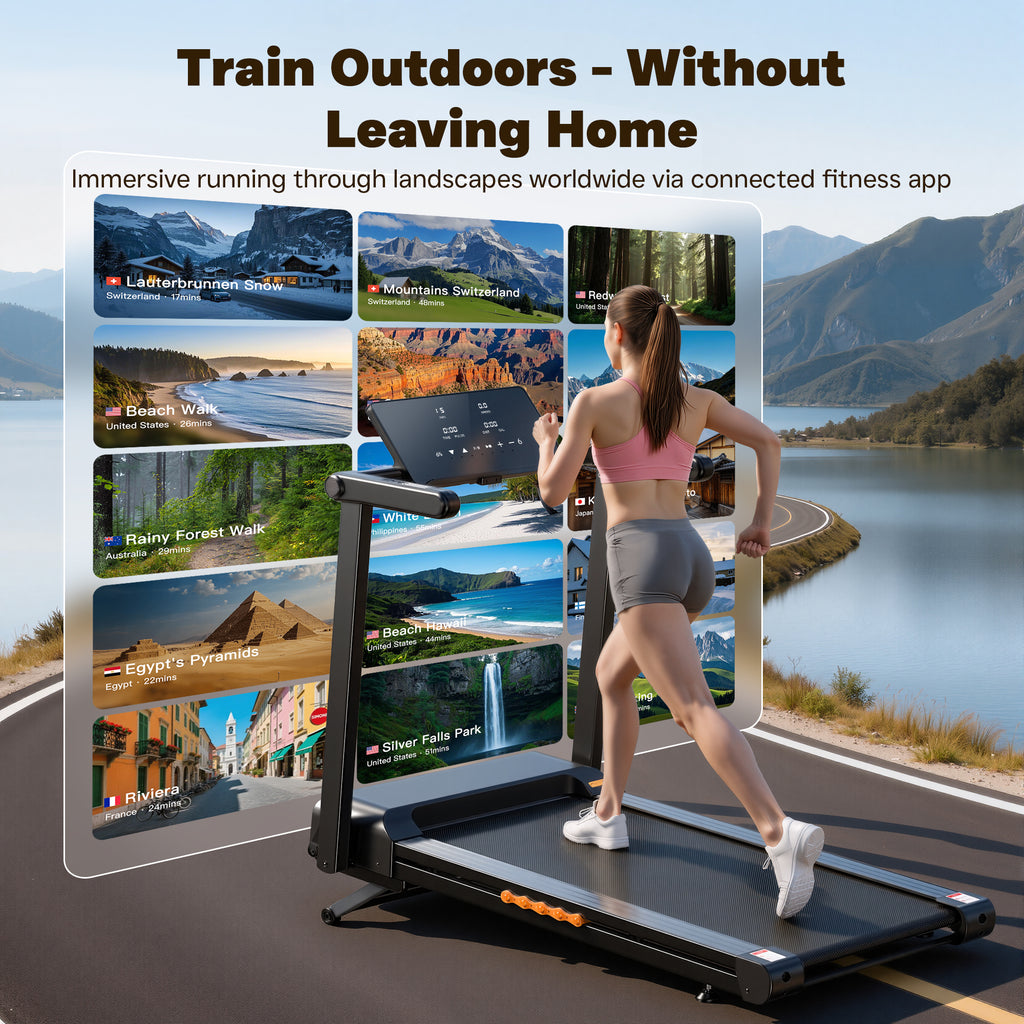 Taskbay 3.0 HP Portable Foldable Treadmill with LED Display