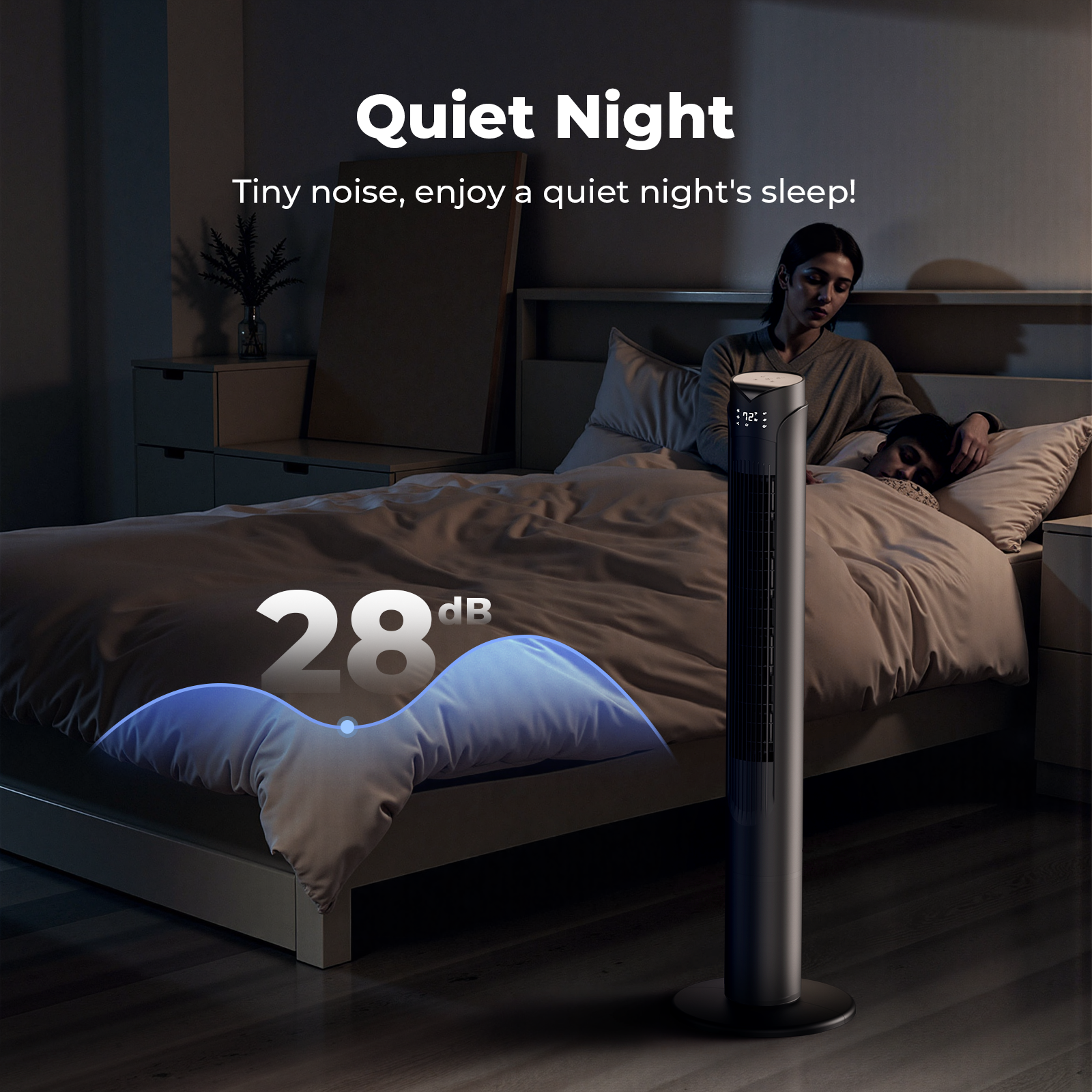 Taskbay 41" Tower Fan with Remote, 90° Oscillating Fans