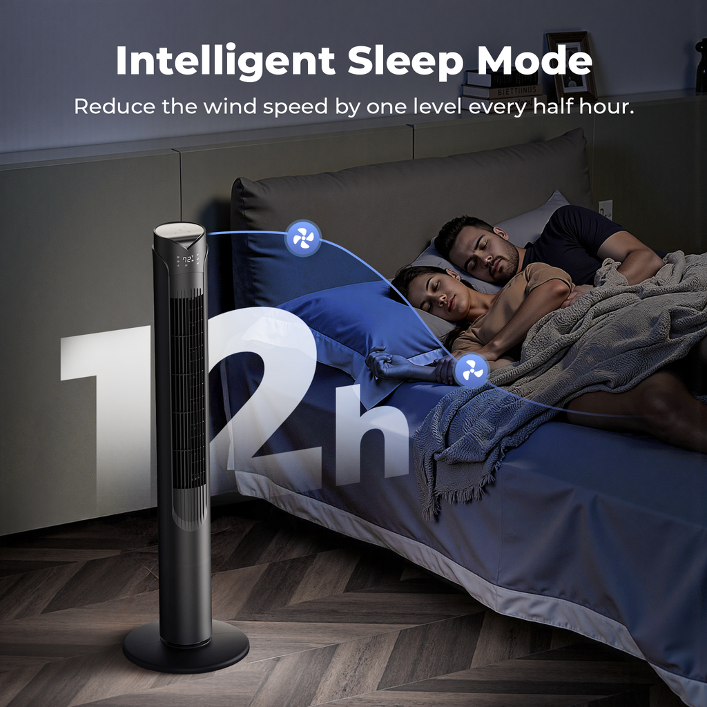 Taskbay 41" Tower Fan with Remote, 90° Oscillating Fans