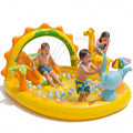 TASKBAY Inflatable Kiddie Pool Giraffe Play Center with Slide and Elephant Sprinkler