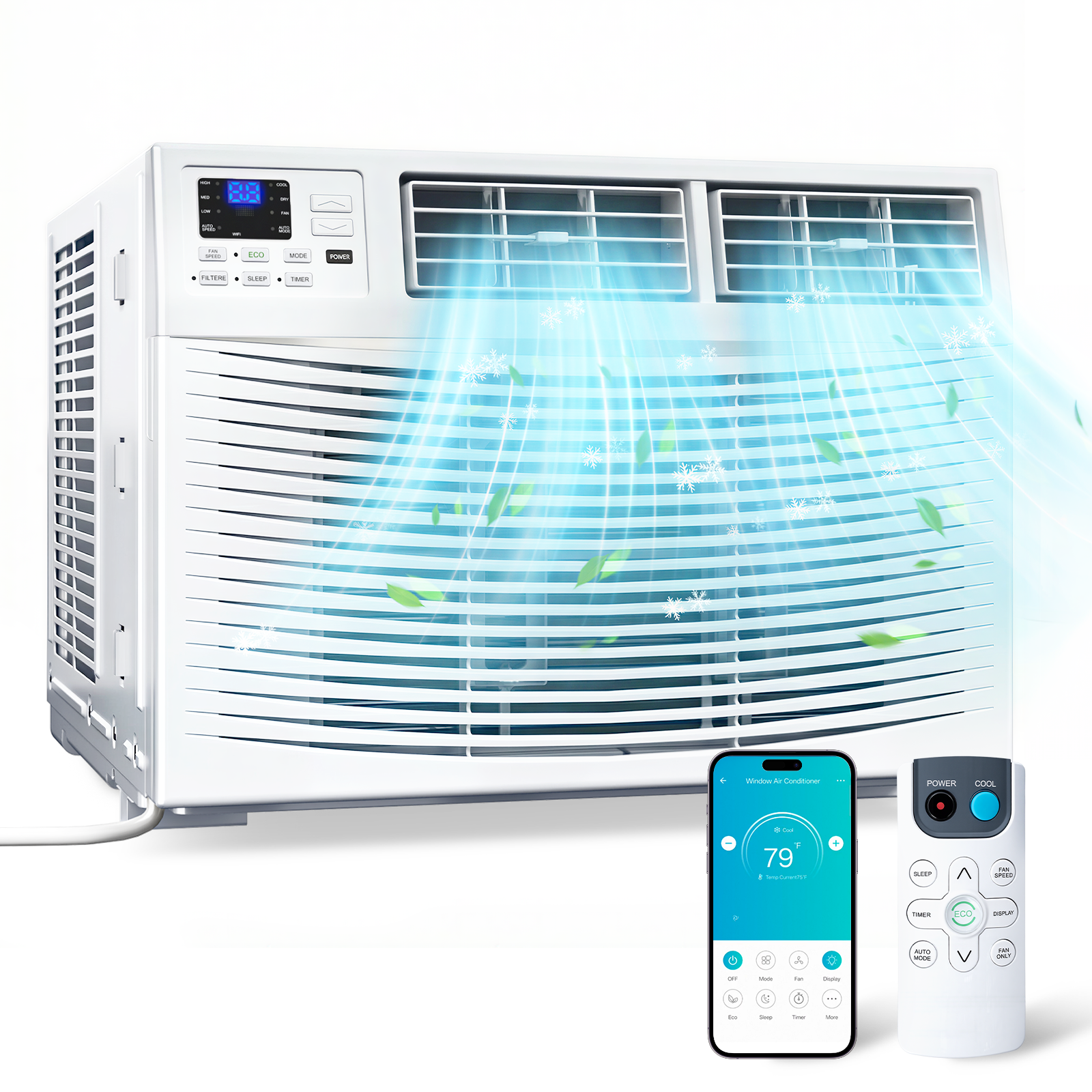 Taskbay Window Air Conditioner with Smart App & Remote