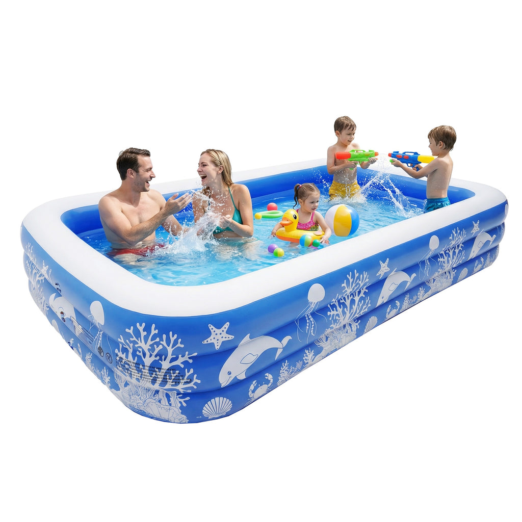 TASKBAY Inflatable Pool, Family Swimming Pool, Oversized Thickened Kiddie Pool