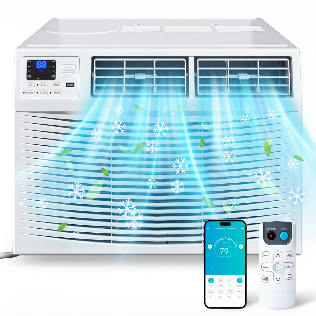 Taskbay Window Air Conditioner with Smart App & Remote