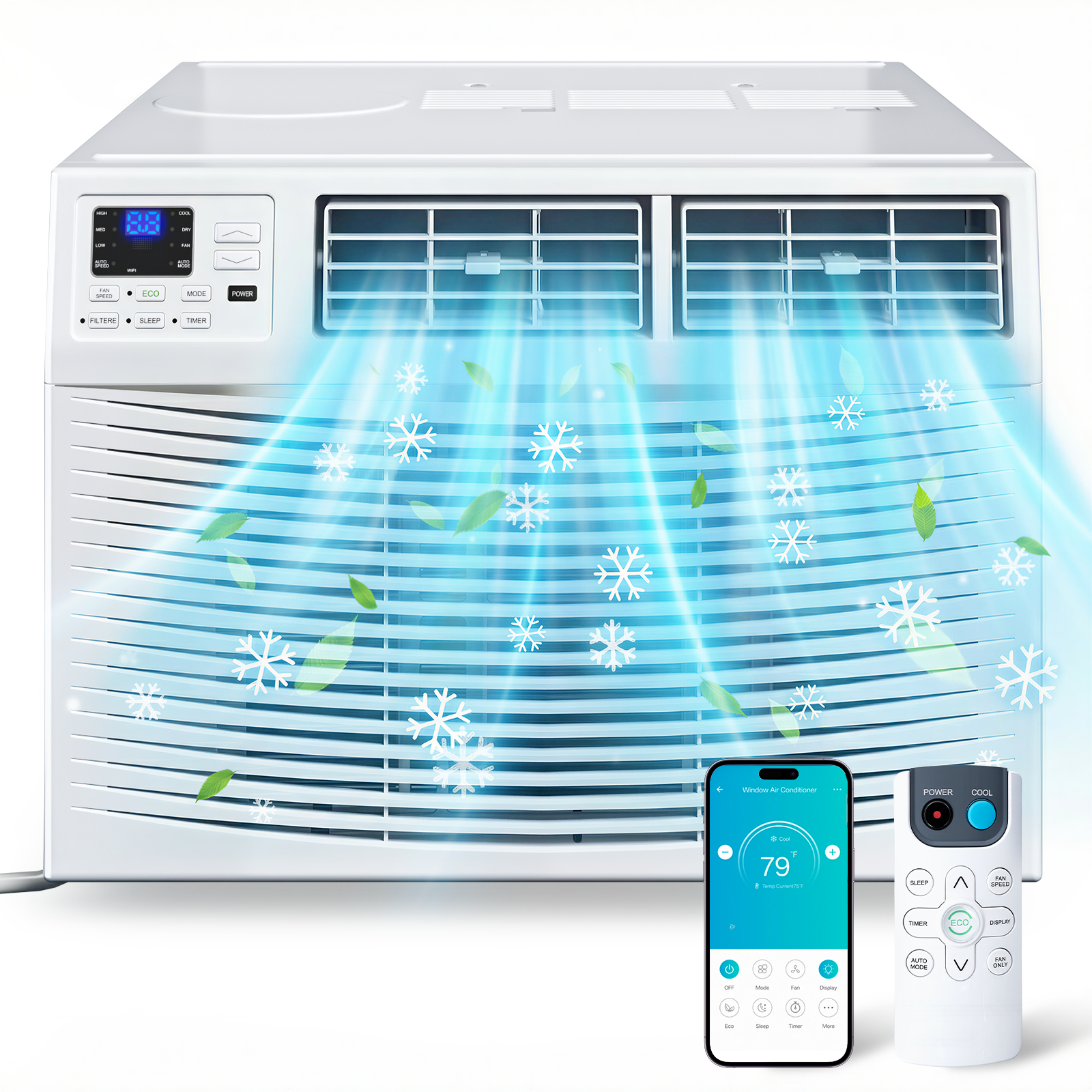 Taskbay Window Air Conditioner with Smart App & Remote