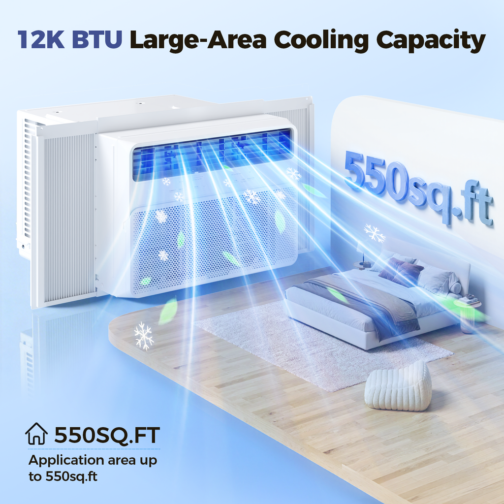 Taskbay 4-in-1 Window  Air Conditioner Cooler, Washable Filter