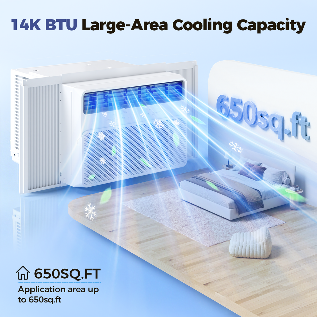 Taskbay 4-in-1 Window  Air Conditioner Cooler, Washable Filter