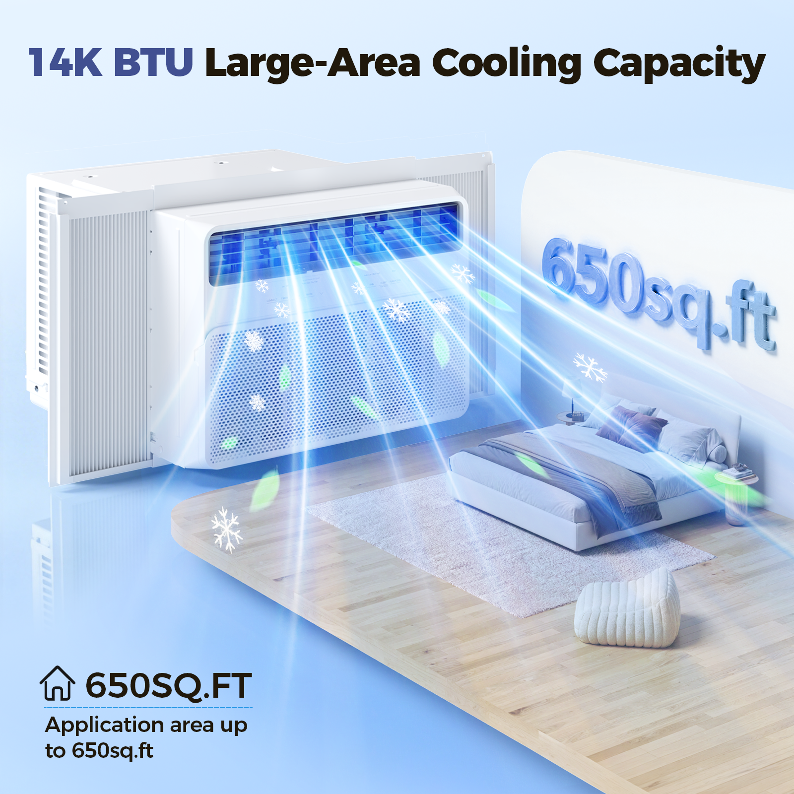 Taskbay 4-in-1 Window  Air Conditioner Cooler, Washable Filter