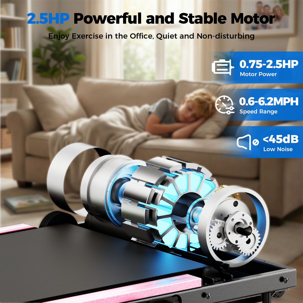 Taskbay Portable Electric Treadmills for Home with Handles