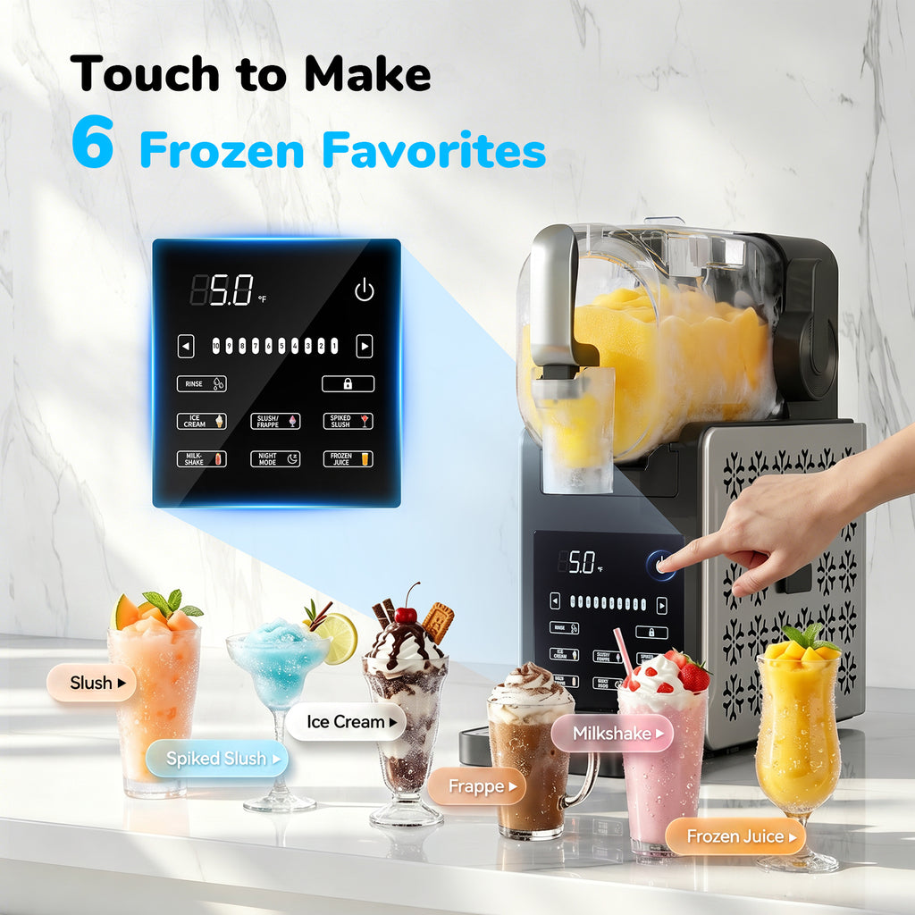 TASKBAY 1.9L Slushie Machine & Soft Serve Ice Cream Maker, 6 Presets, 64oz