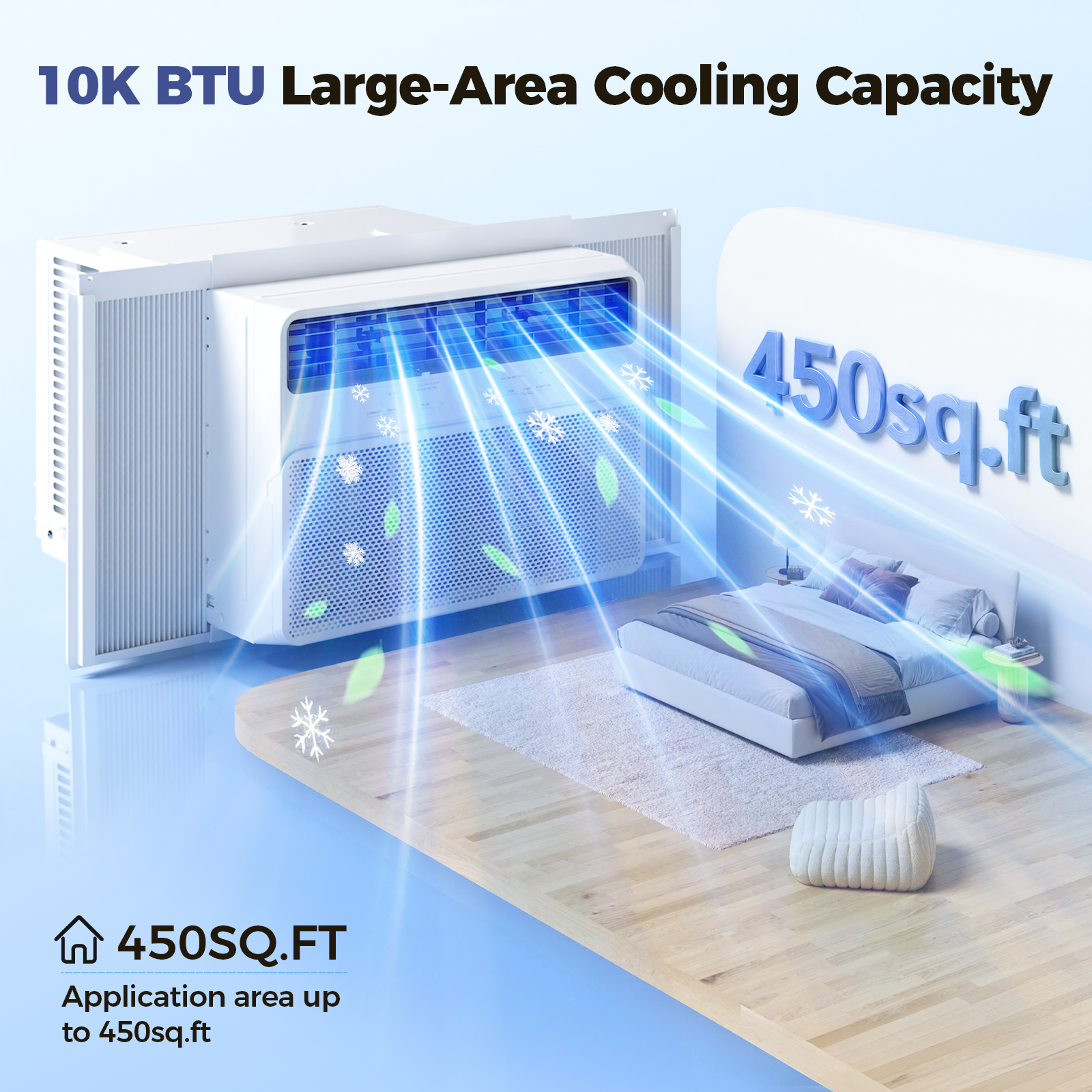 Taskbay 4-in-1 Window  Air Conditioner Cooler, Washable Filter