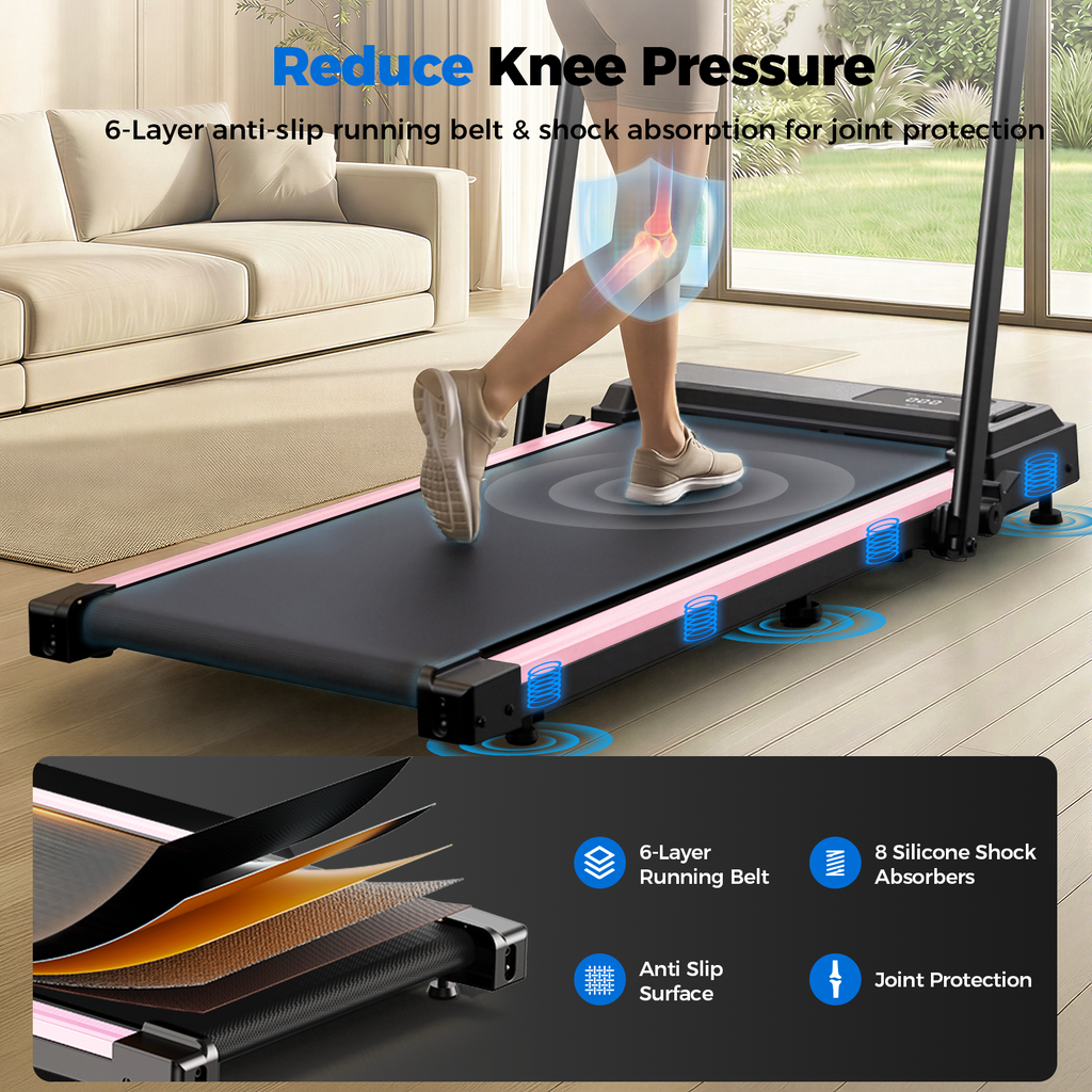 Taskbay Portable Electric Treadmills for Home with Handles