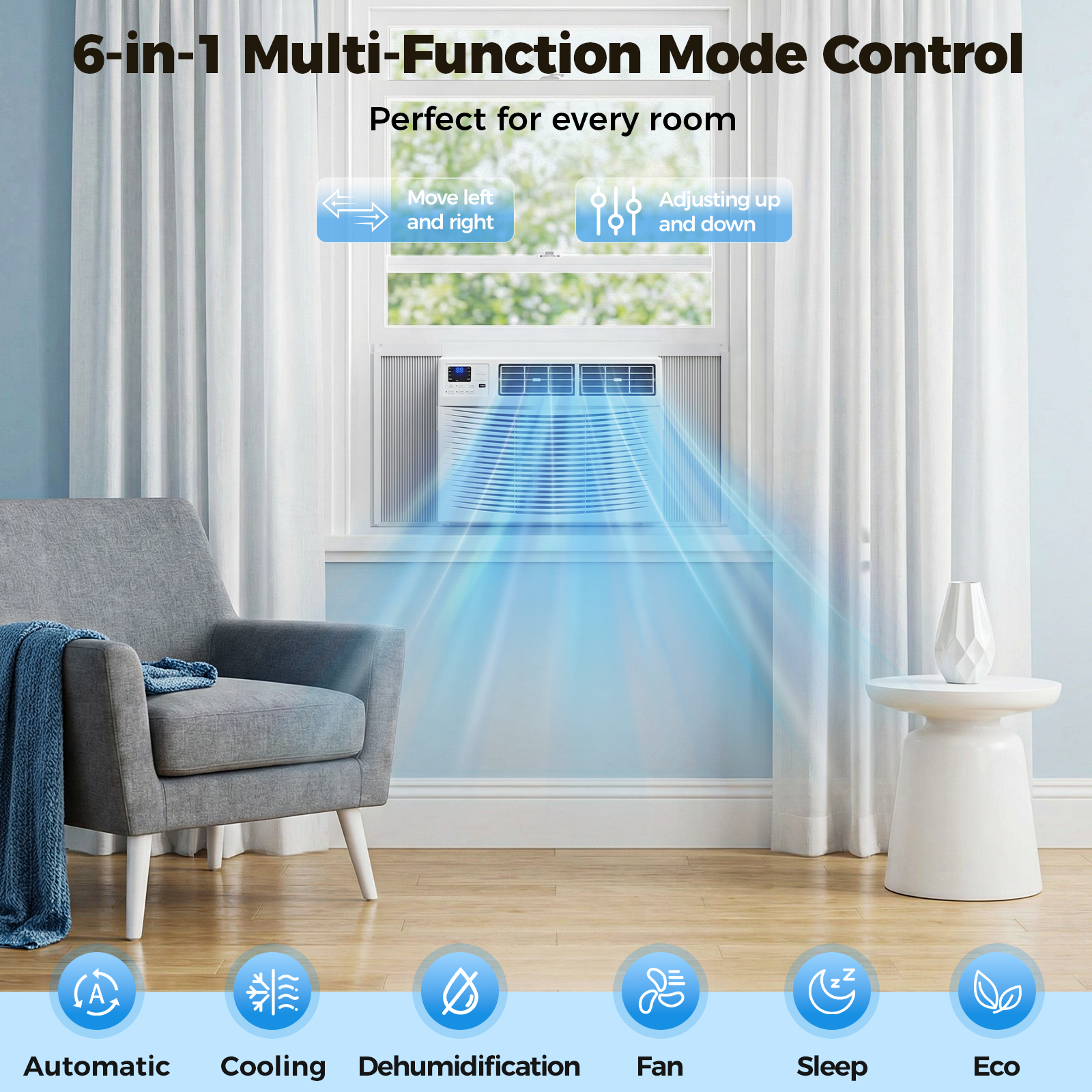 Taskbay Window Air Conditioner with Smart App & Remote