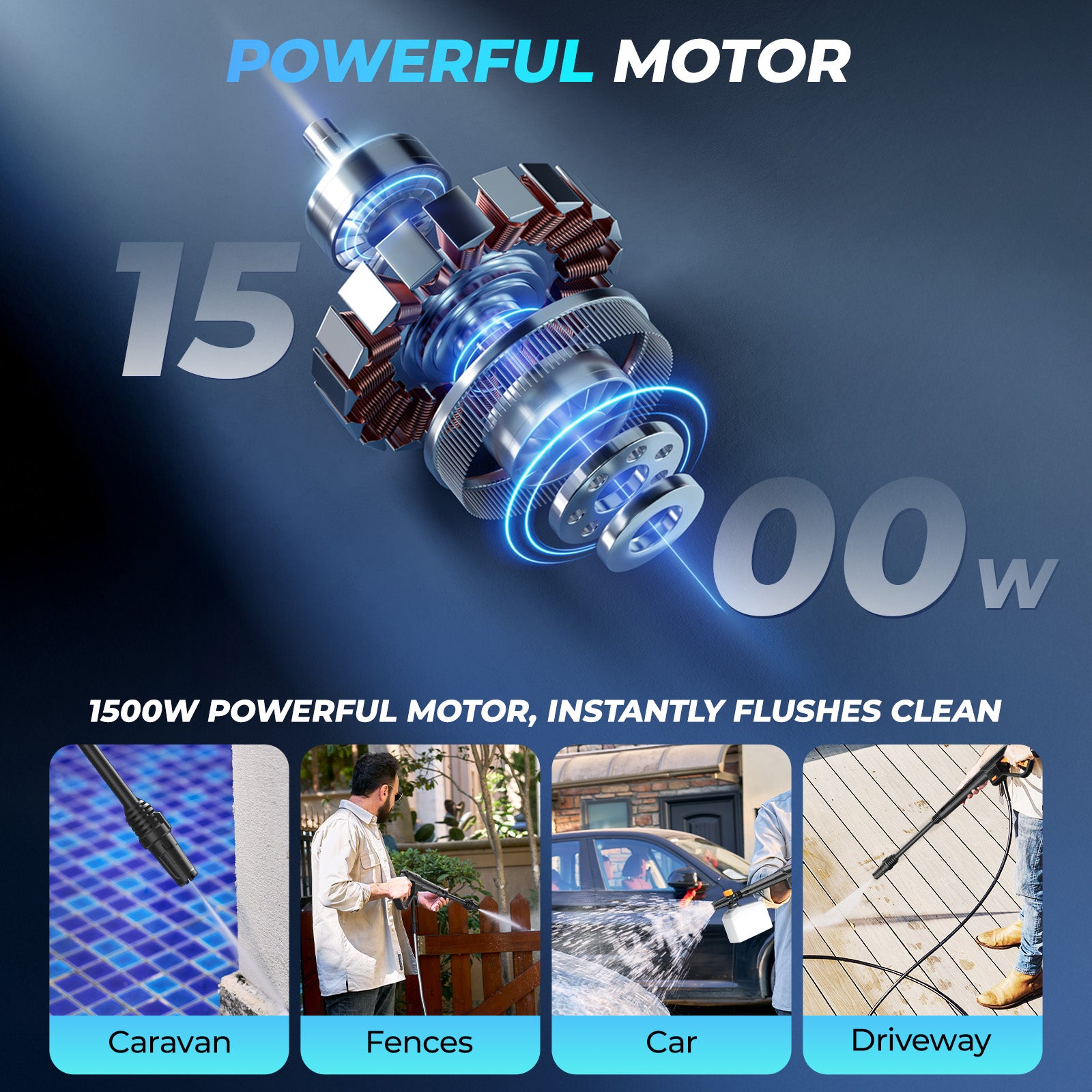 Taskbay 1500W Electric Pressure Washer