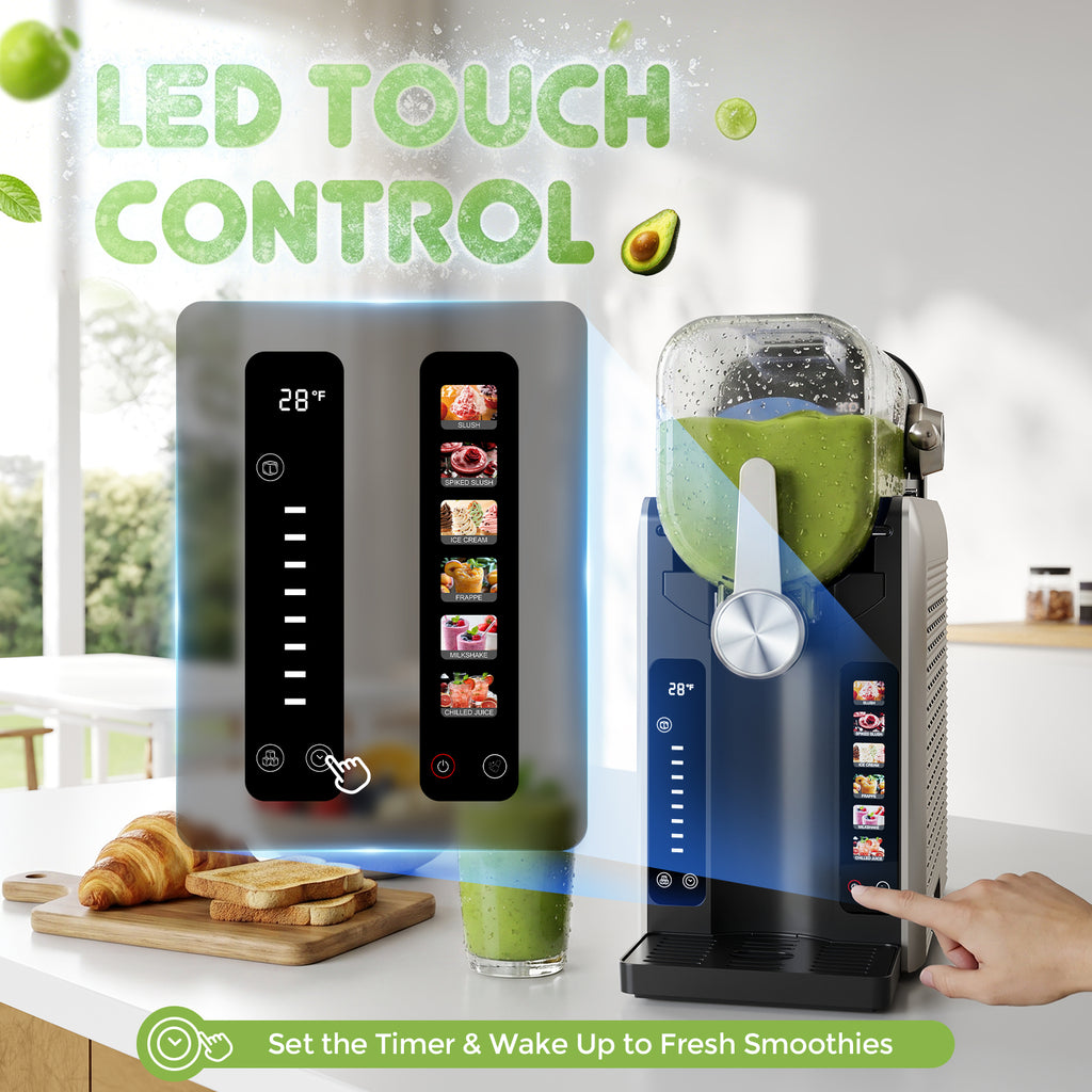 TASKBAY Slushie Maker & Frozen Drink Machine, 6 Presets, 54oz, Self-Cleaning