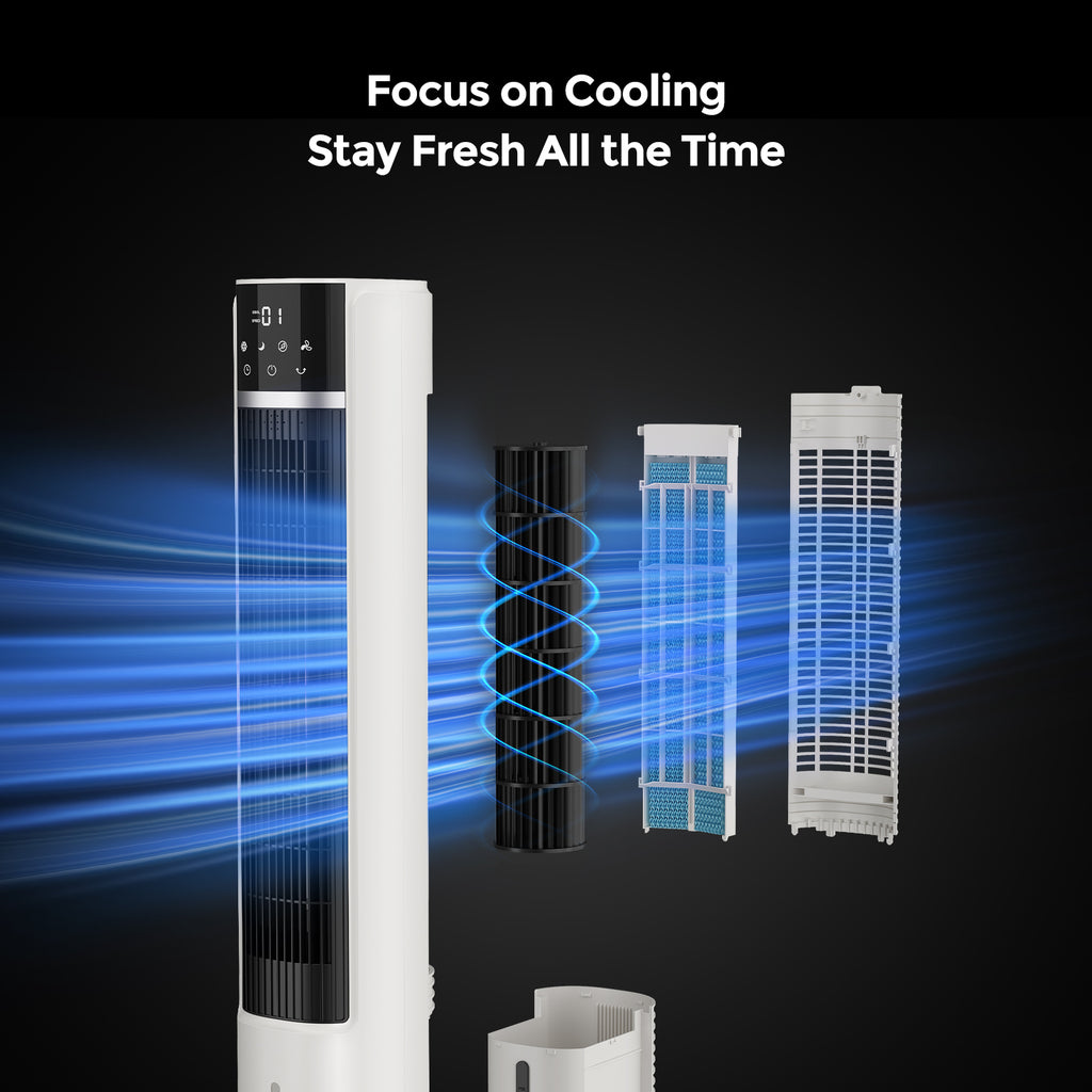 Taskbay Evaporative Air Cooler Tower Fan, 40" Floor Standing Cooling Fans