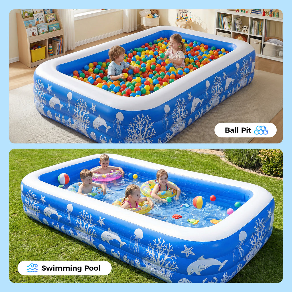 TASKBAY Inflatable Pool, Family Swimming Pool, Oversized Thickened Kiddie Pool
