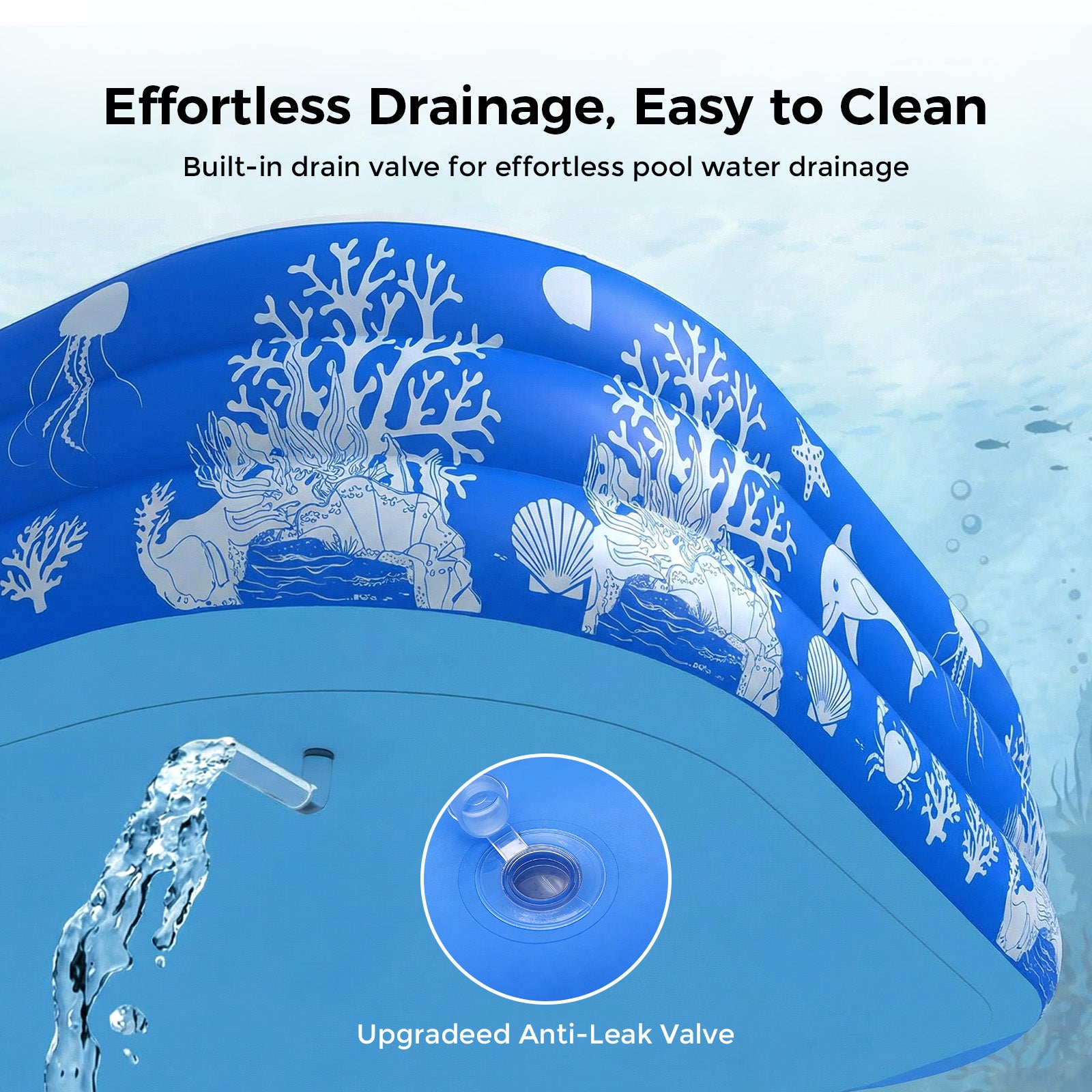 TASKBAY Inflatable Pool, Family Swimming Pool, Oversized Thickened Kiddie Pool