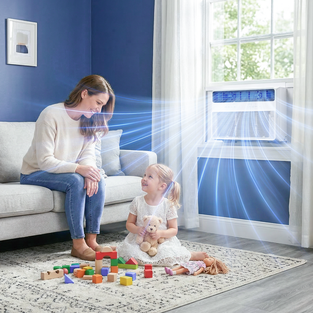 Taskbay 4-in-1 Window  Air Conditioner Cooler, Washable Filter