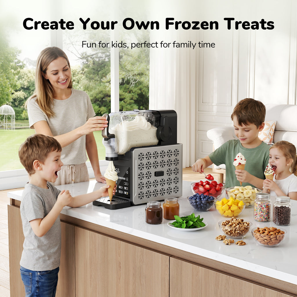 TASKBAY 1.9L Slushie Machine & Soft Serve Ice Cream Maker, 6 Presets, 64oz